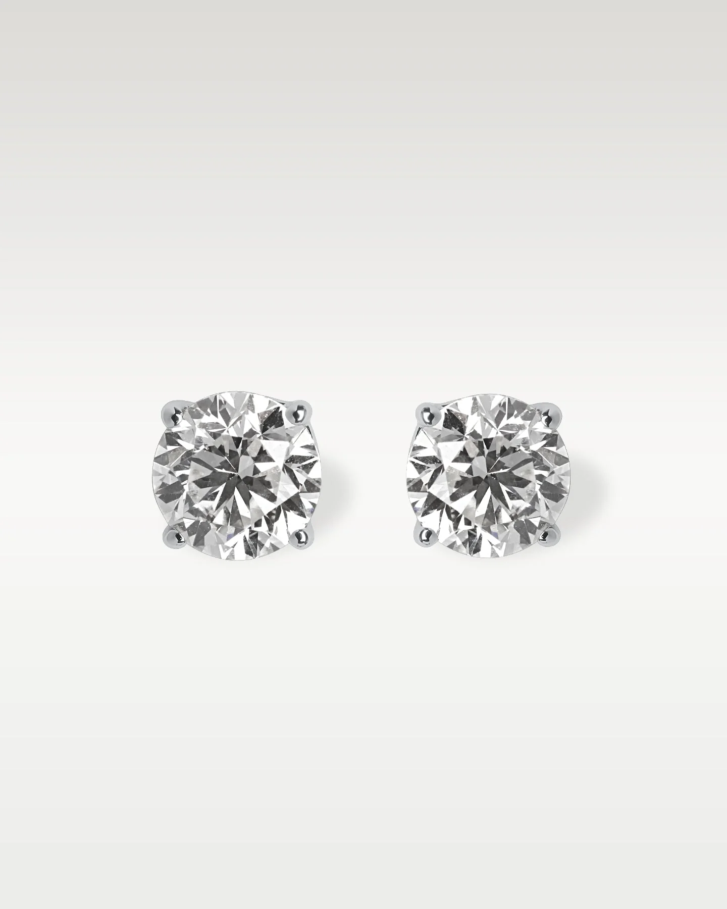 14K White Gold 1.00CT Diamond Studs