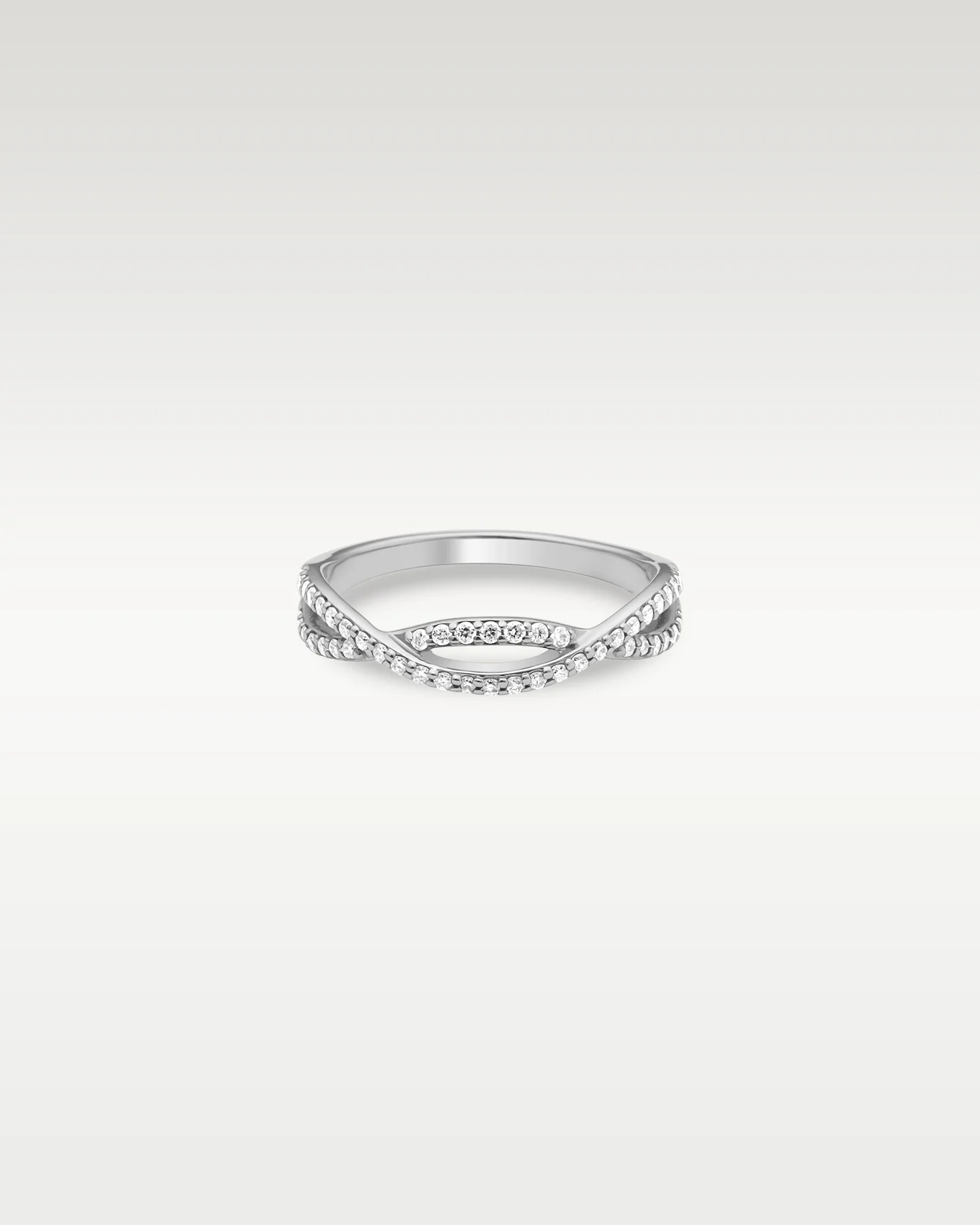 14k White Gold Estenza Infinity Band - Image 2