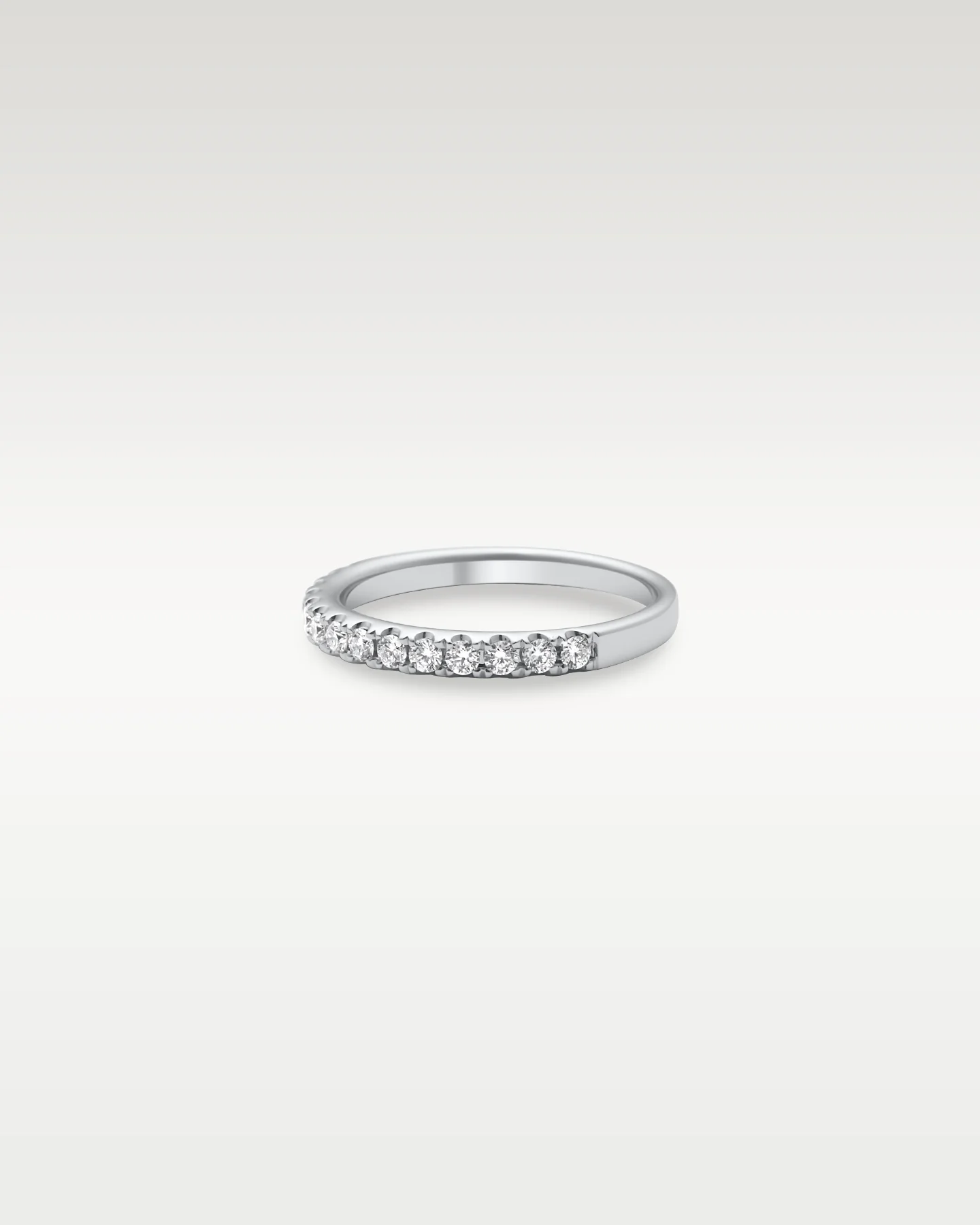 14k White Gold Pavé Diamond Band
