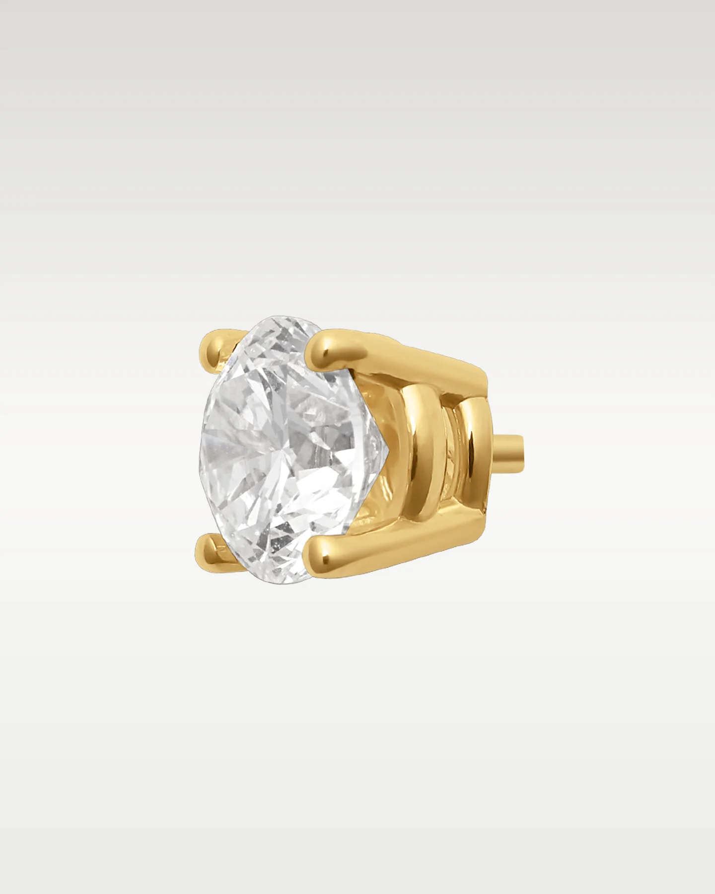 14K Yellow Gold 1.00CT Diamond Studs - Image 3