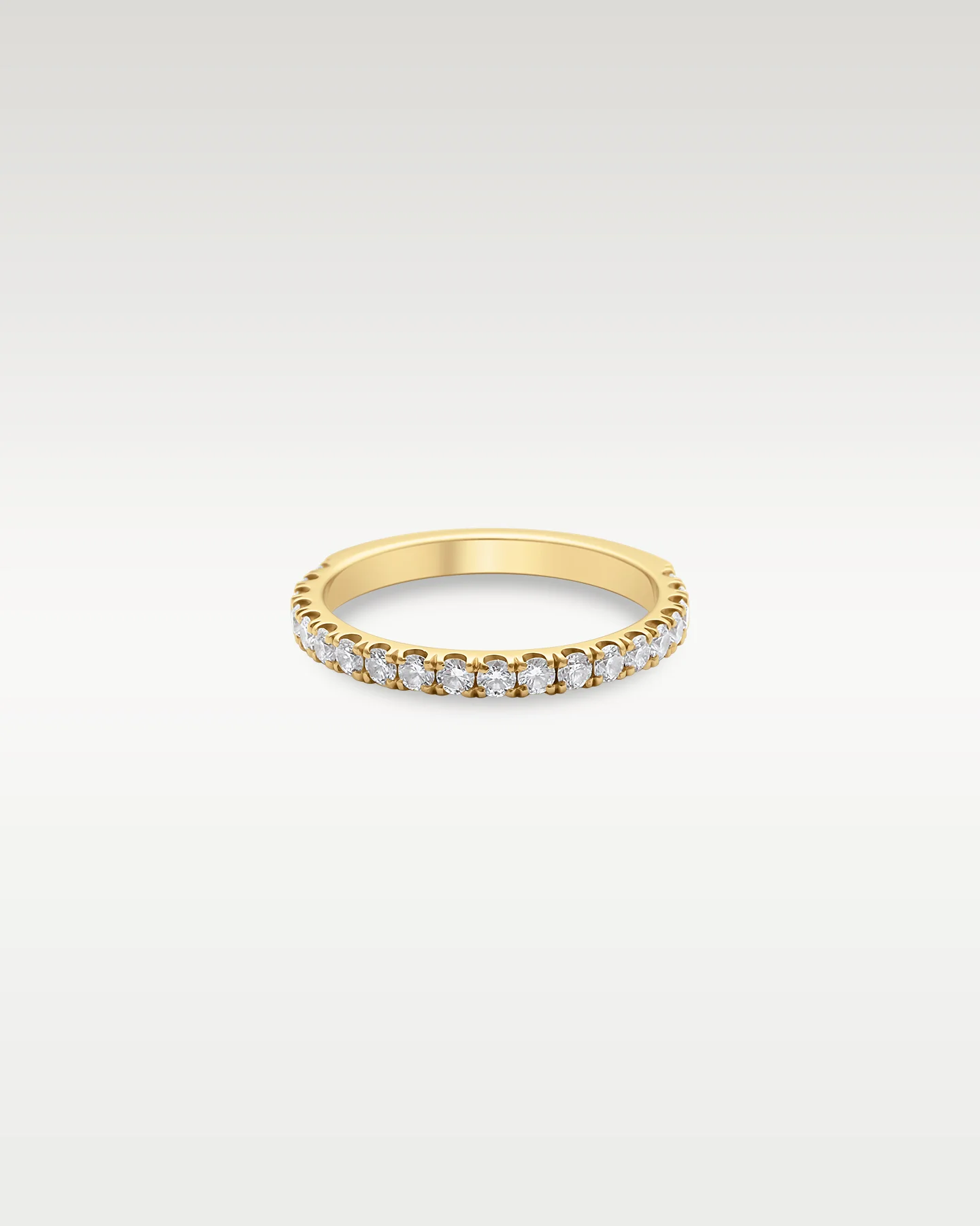 14k Yellow Gold Pavé Diamond Band - Image 3