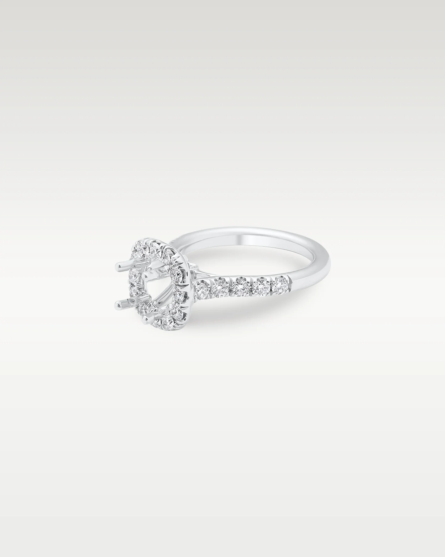 18K White Gold 1.05ct Diamond Semi-Mount Ring Setting
