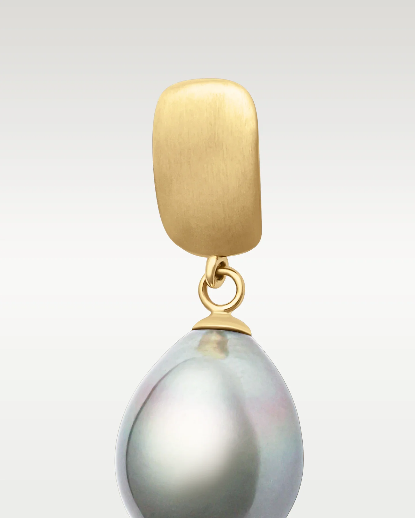 9–10mm Tahitian Pearl Earrings in 14K Yellow Gold - Image 3