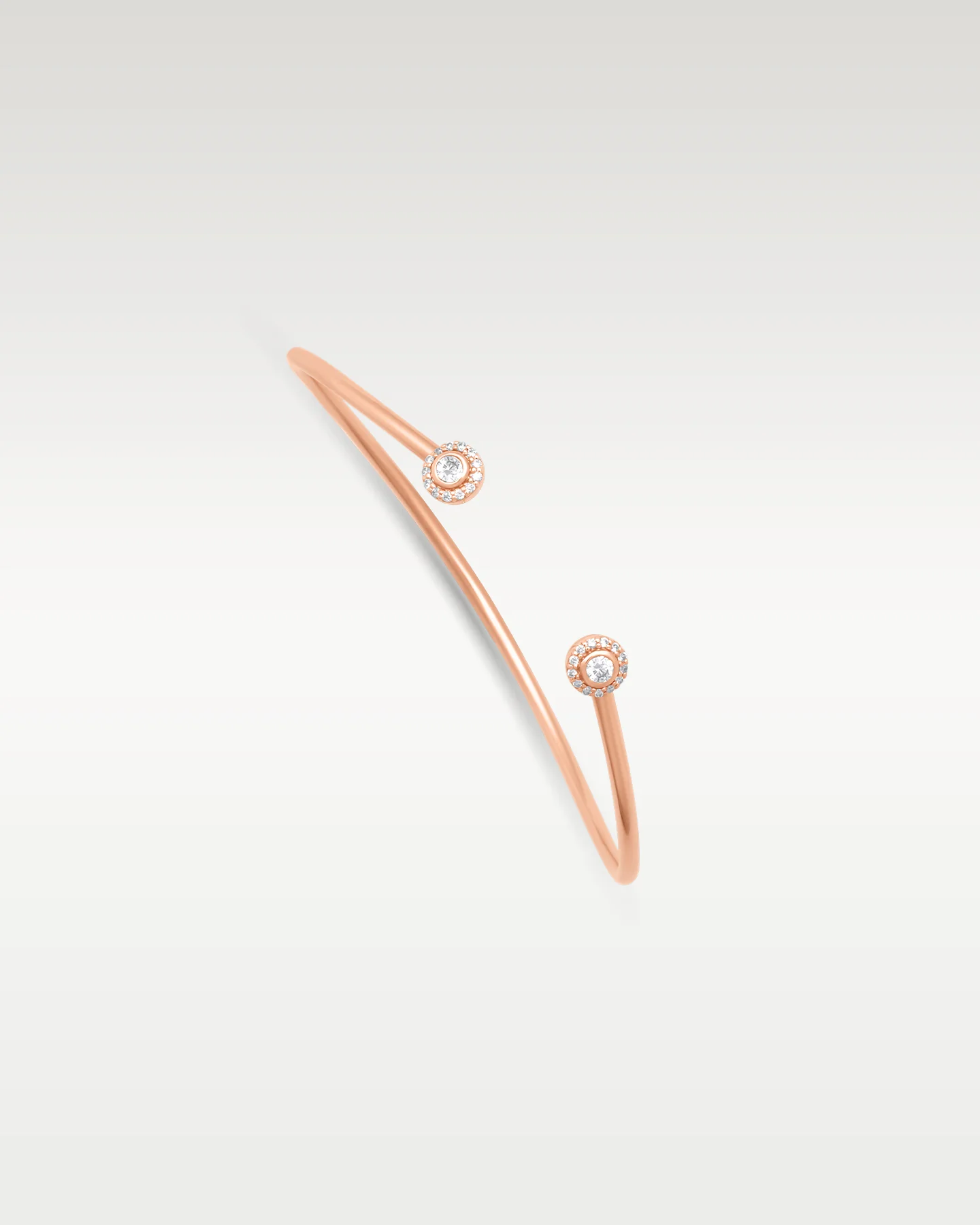Rose Gold Diamond Cuff Bracelet - Image 3