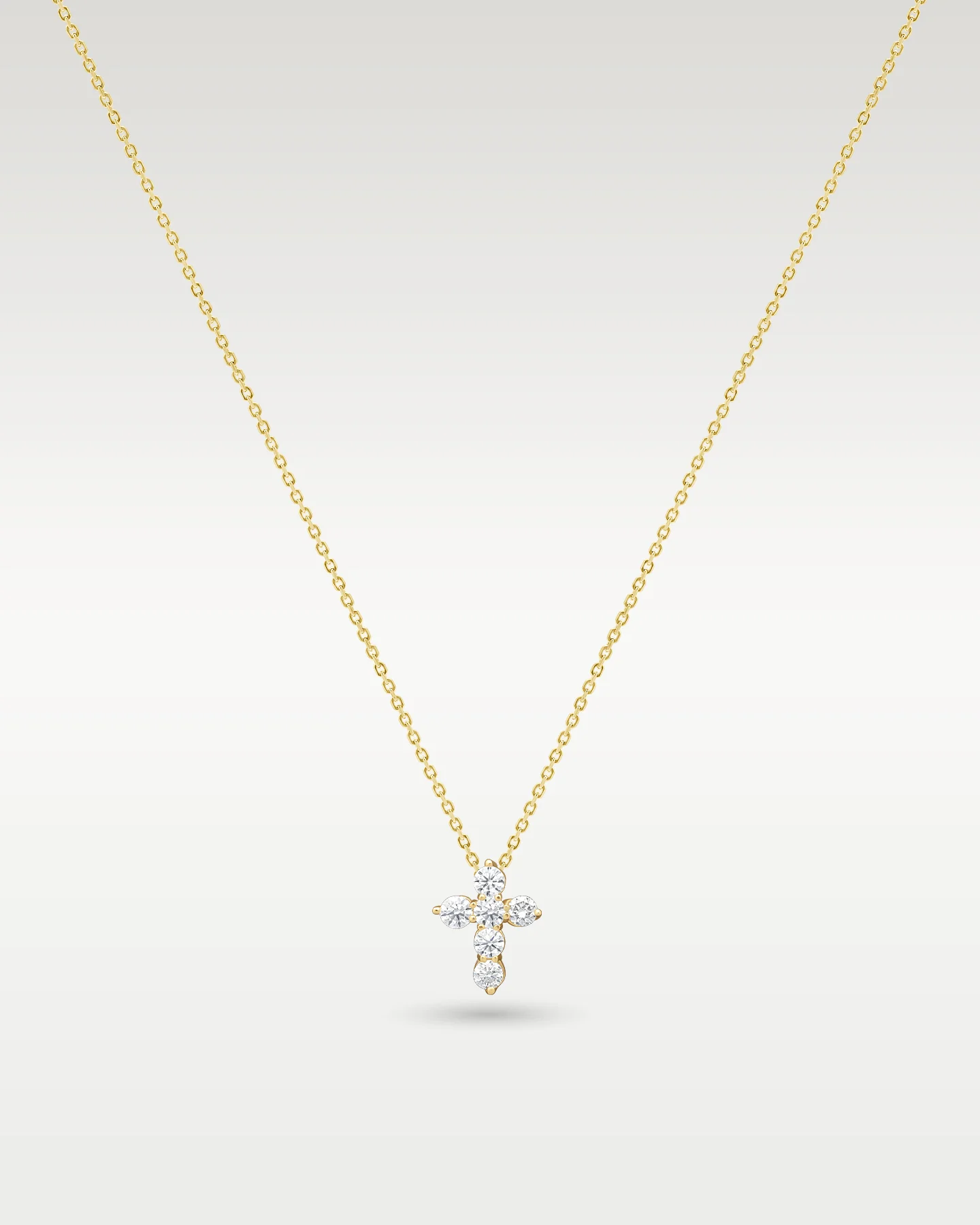 Yellow Gold Diamond Cross Pendant 1.50ct