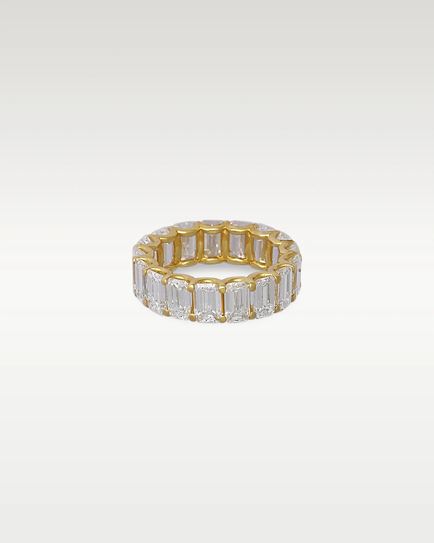 Yellow Gold Emerald Cut Eternity Band - Image 2
