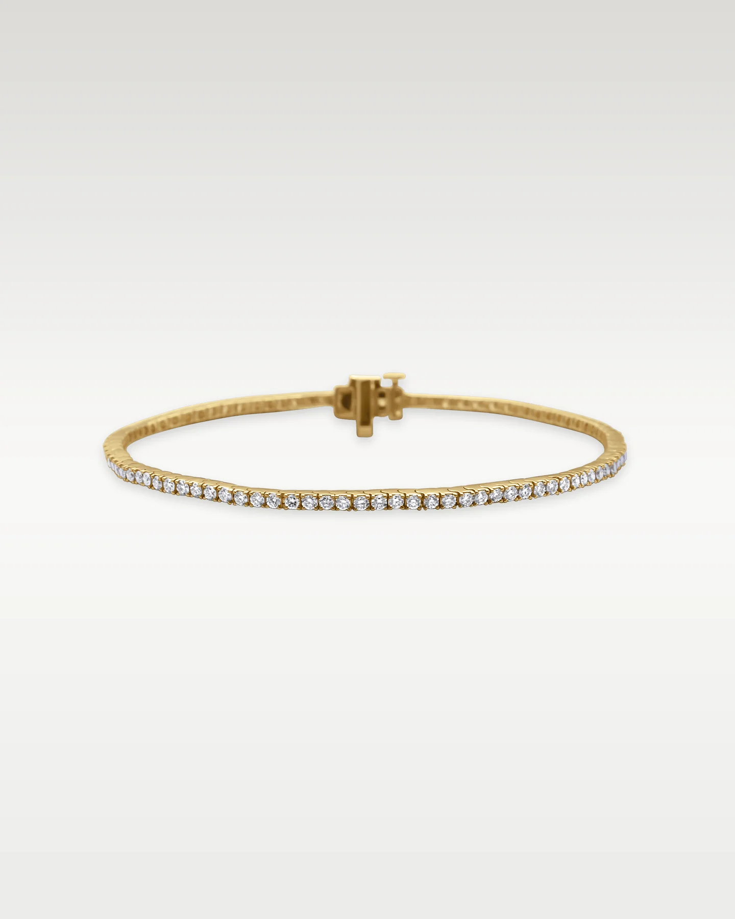Yellow Gold Round Tennis Bracelet