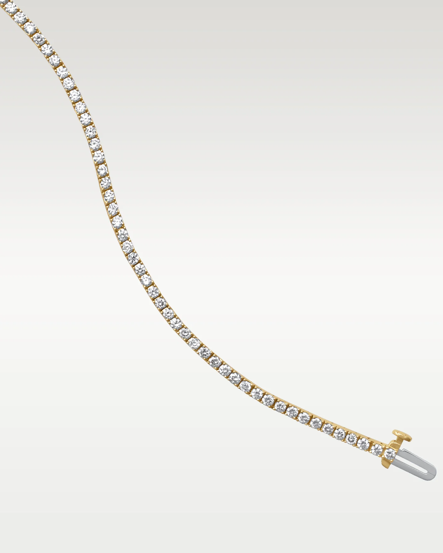 Yellow Gold Round Tennis Bracelet - Image 3